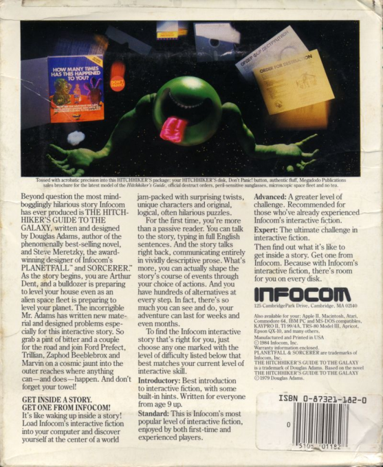 The Hitchhiker's Guide to the Galaxy dos