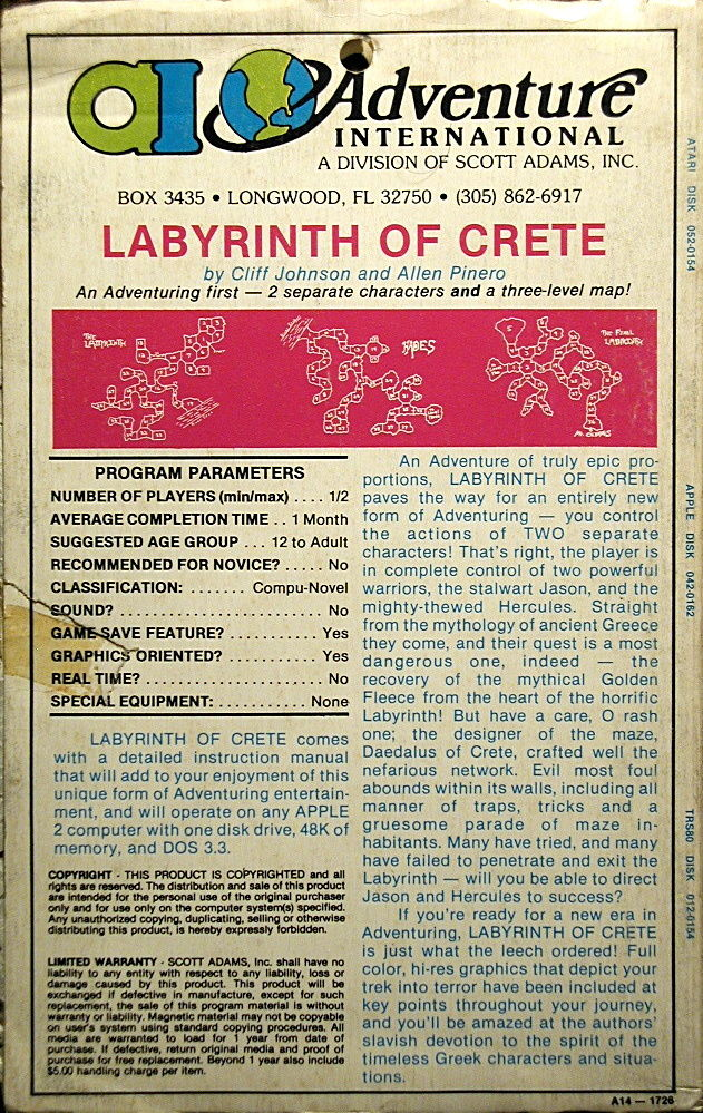 The Labyrinth Of Crete dos