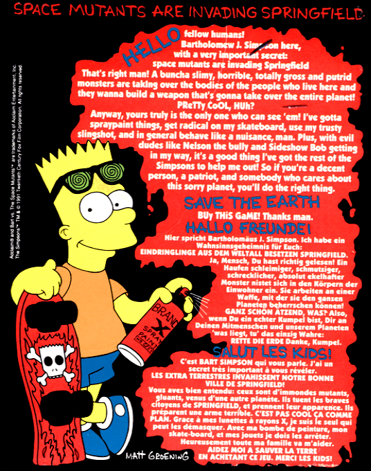 The Simpsons : Bart vs. The Space Mutants - Dos