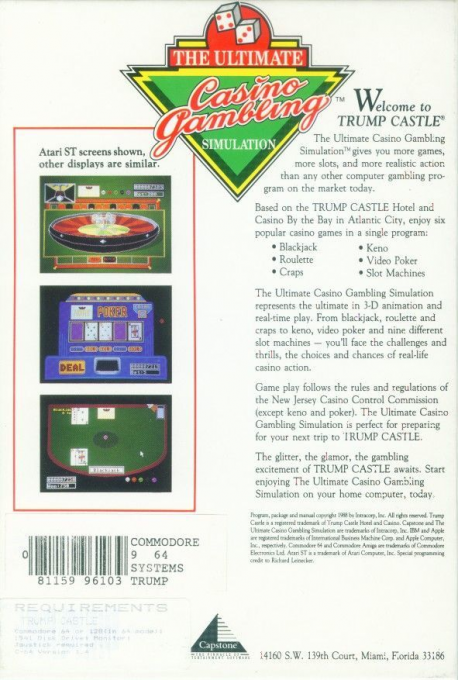 Trump Castle : The Ultimate Casino Gambling Simulation - Dos