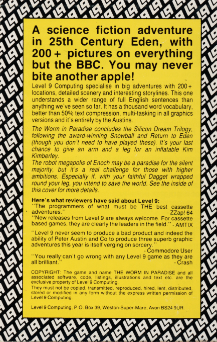 Worm In Paradise, The dos