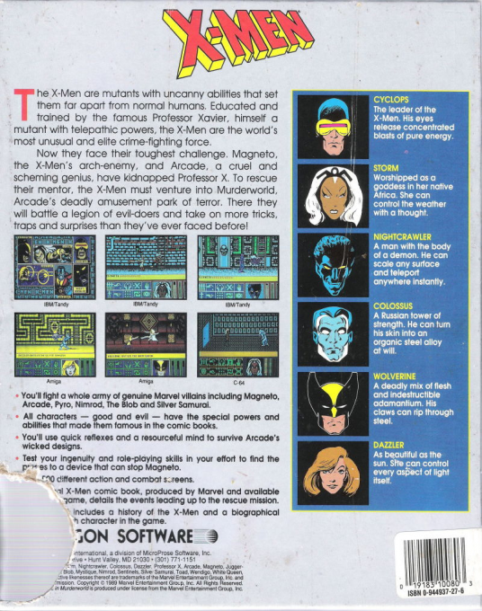 X-Men : Madness in Murderworld dos