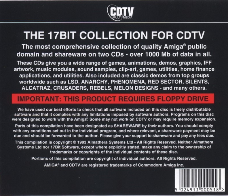 17 Bit - Collection For Amiga Cdtv - Dos