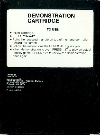 Demonstration Cartridge - Dos