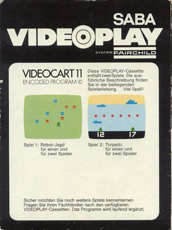 Videocart-13: Robot War, Torpedo Alley - Dos