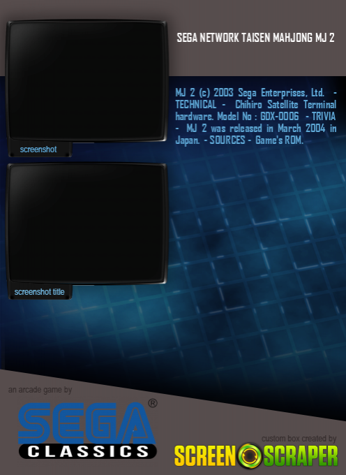 Sega Network Taisen Mahjong MJ2 dos