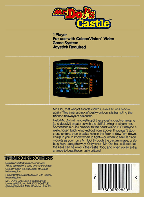 Mr. Do!'s Castle - Dos