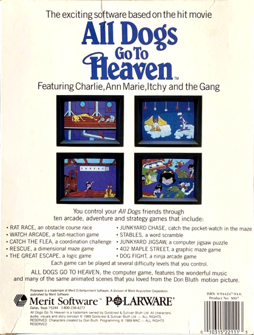 All Dogs Go to Heaven - Dos