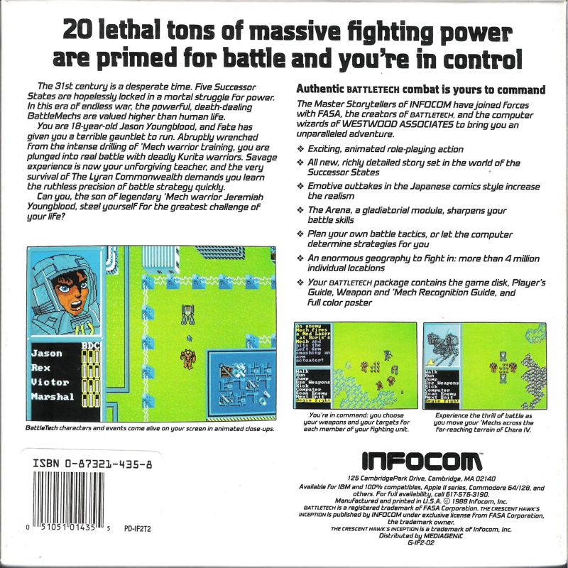 BattleTech : The Crescent Hawk's Inception - Dos