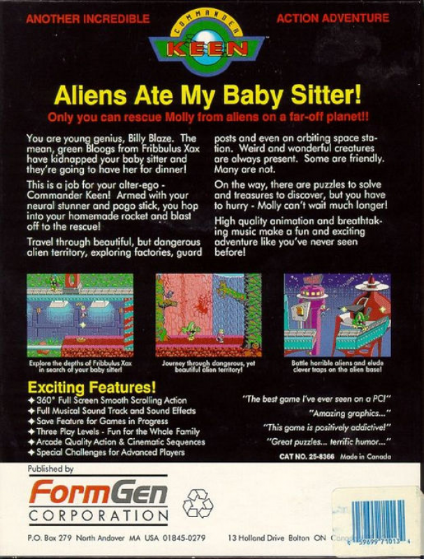 Commander Keen : Aliens Ate My Babysitter! - Dos