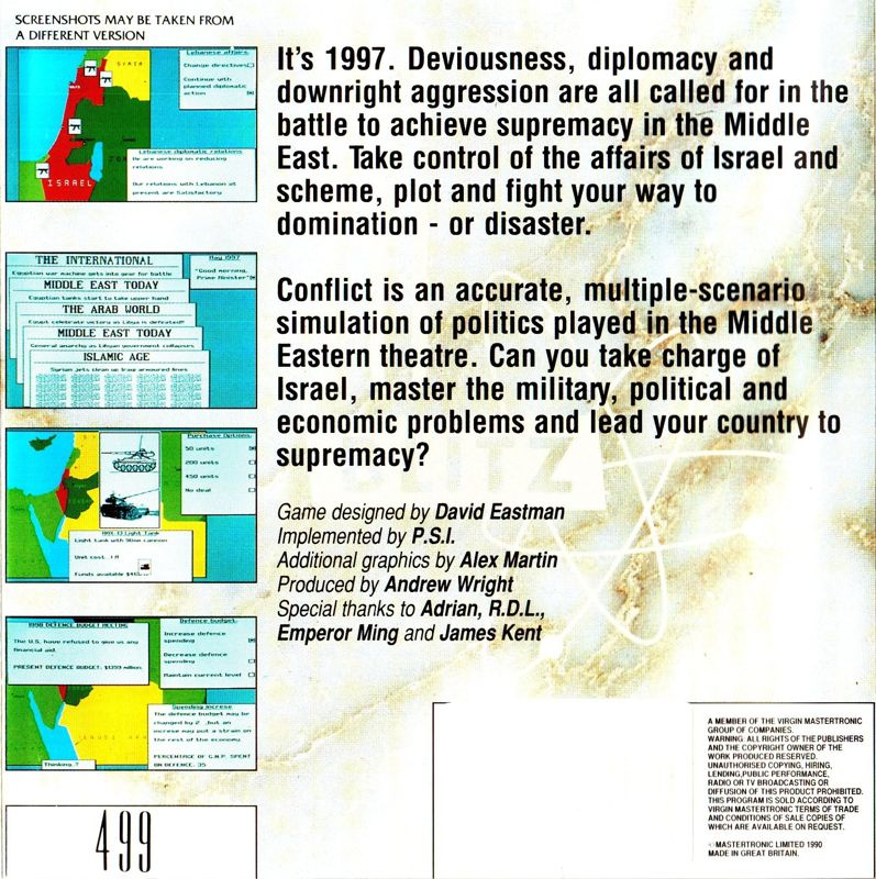 Conflict : Middle East Political Simulator - Dos