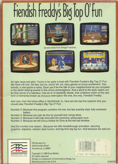 Fiendish Freddy's Big Top O' Fun dos