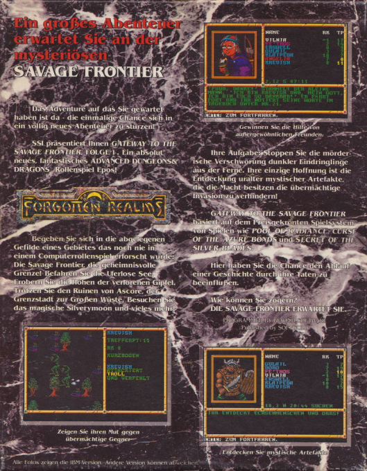 Gateway To The Savage Frontier dos