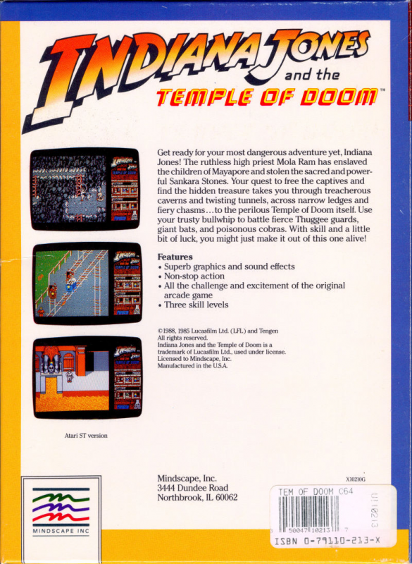 Indiana Jones and the Temple of Doom dos