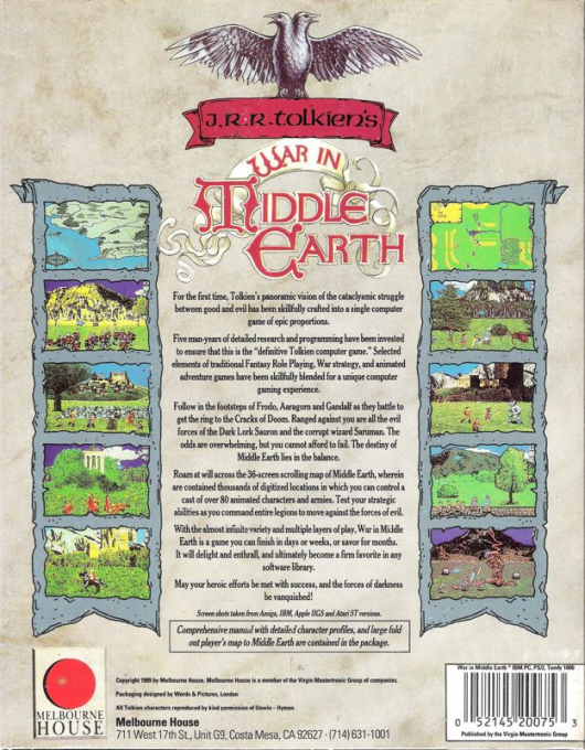 J.R.R. Tolkien's War in Middle Earth dos
