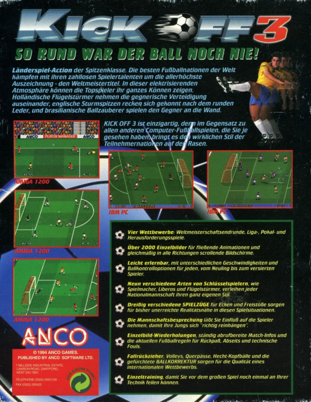 Kick Off 3 dos