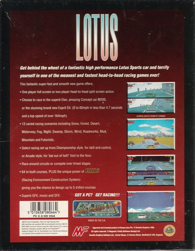 Lotus : The Ultimate Challenge - Dos