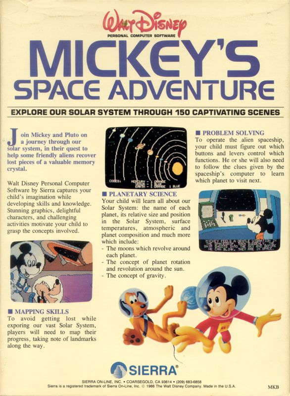 Mickey's Space Adventure - Dos