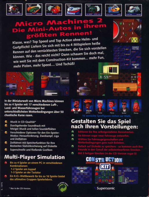 Micro Machines 2 - Turbo Tournament - Dos