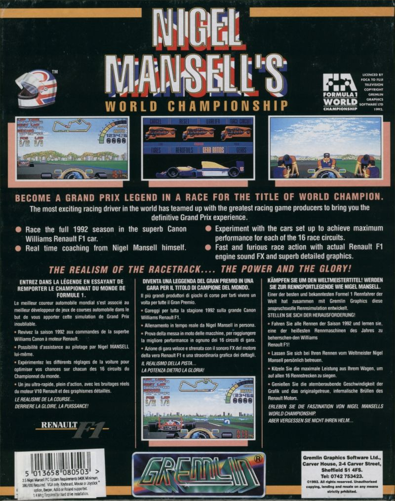 Nigel Mansell's World Championship dos