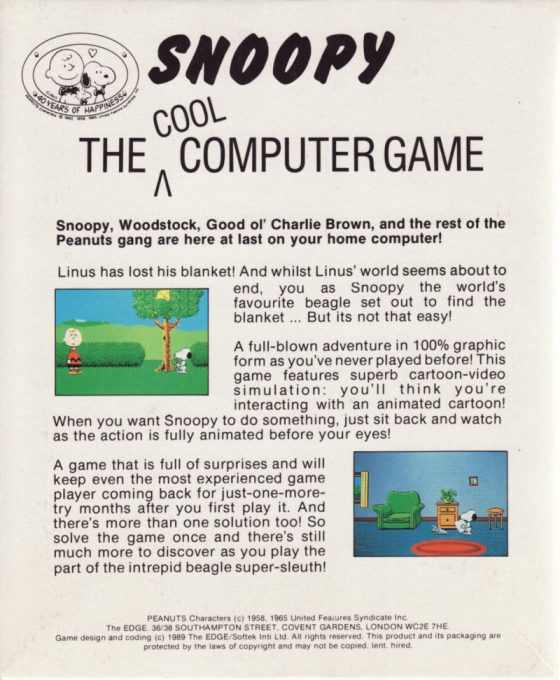 Snoopy : The Cool Computer Game dos