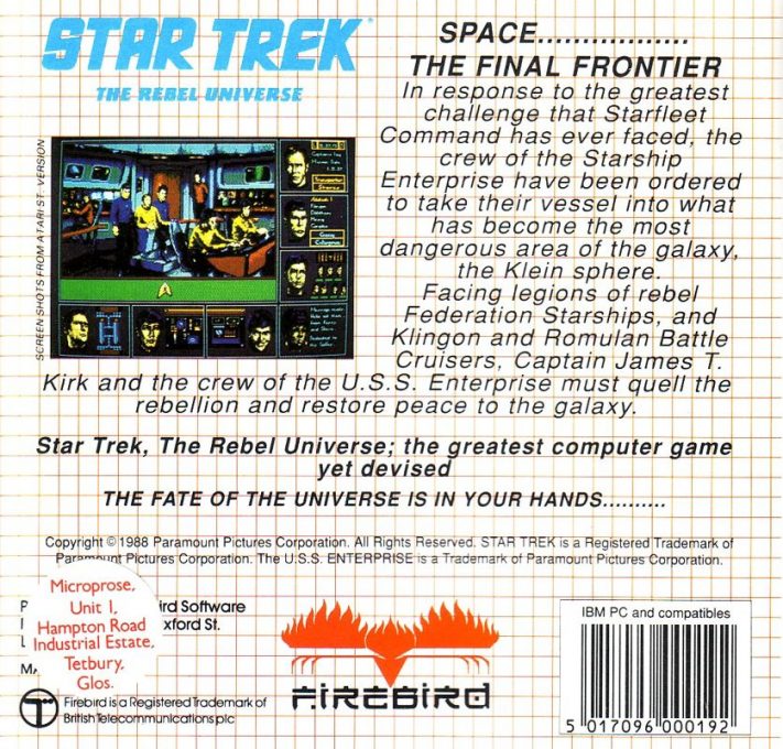 Star Trek : The Rebel Universe dos