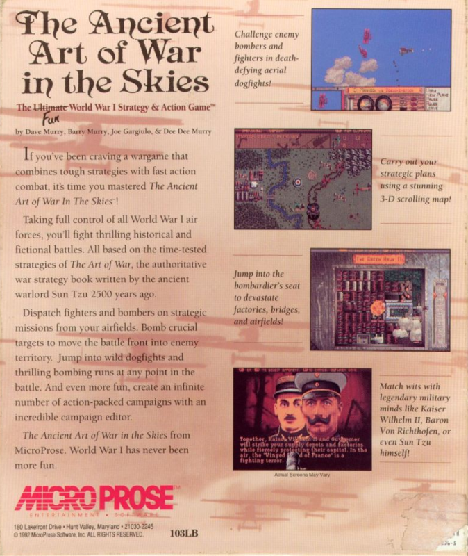 The Ancient Art of War in the Skies dos