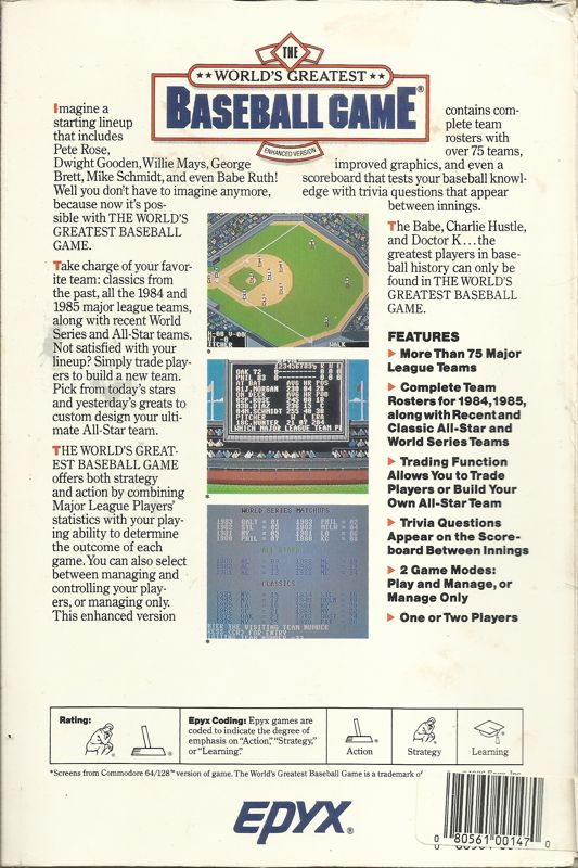 The World's Greatest Baseball Game - Dos
