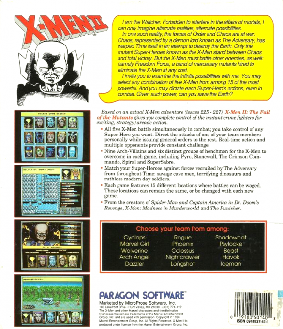 X-Men II : The Fall of the Mutants - Dos