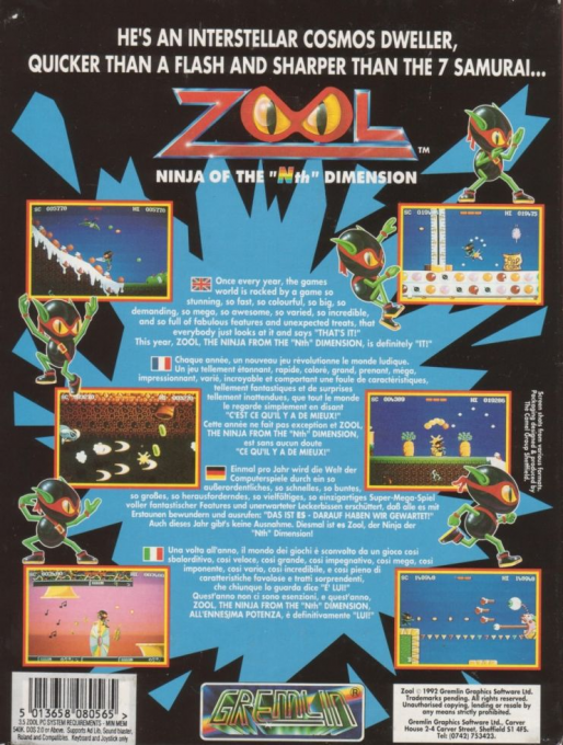 Zool : Ninja of the “Nth” Dimension dos