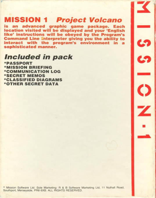 Mission 1 - Project Volcano dos