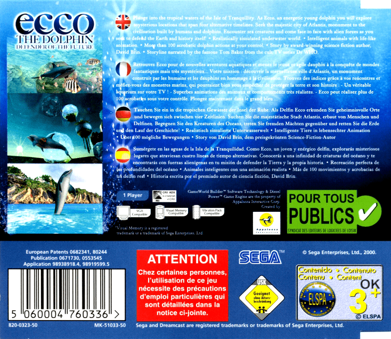 Ecco the Dolphin : Defender of the Future - Dos