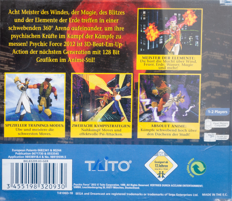 Psychic Force 2012 - Dos