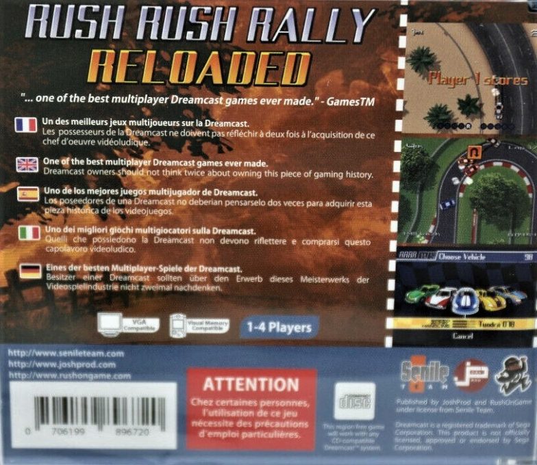 Rush Rush Rally Reloaded - Dos
