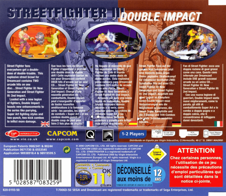 Street Fighter 3 - Double Impact - Dos
