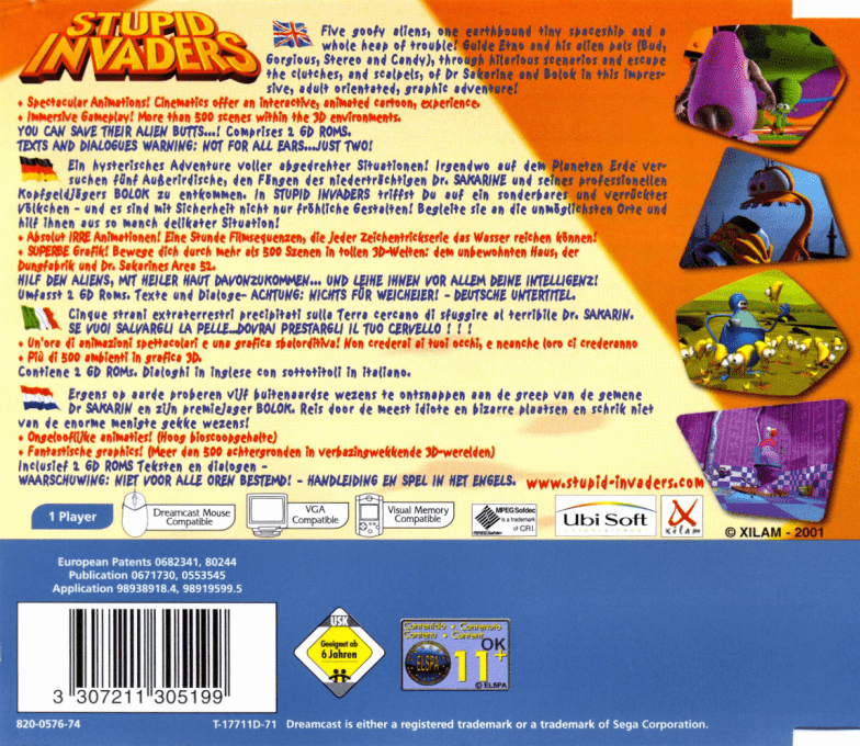 Stupid Invaders : The Epic Adventure of Five Incredibly Stupid Aliens - Dos