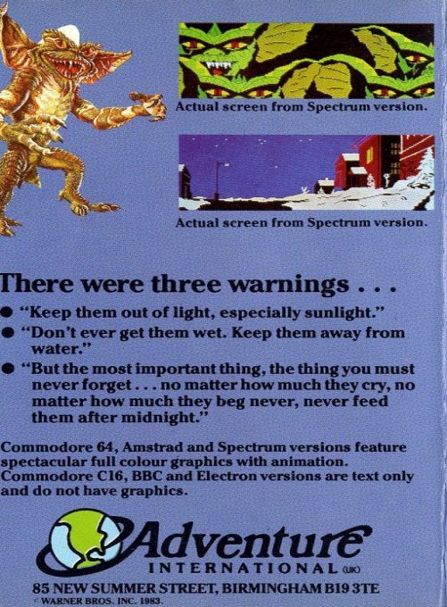 Gremlins - The Adventure dos