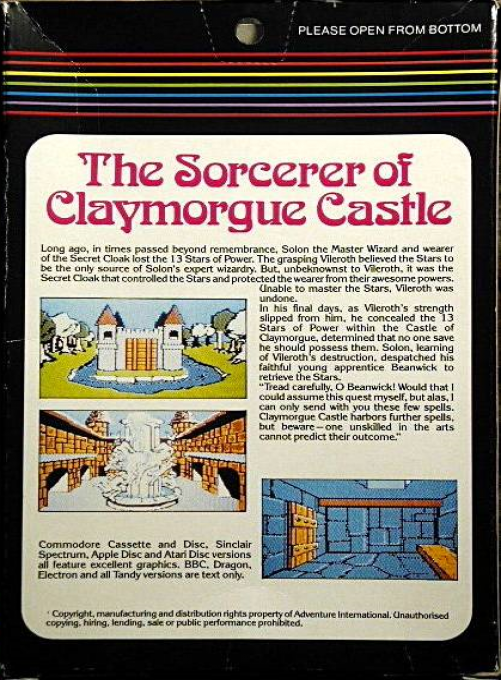 Sorcerer Of Claymorgue Castle - Dos