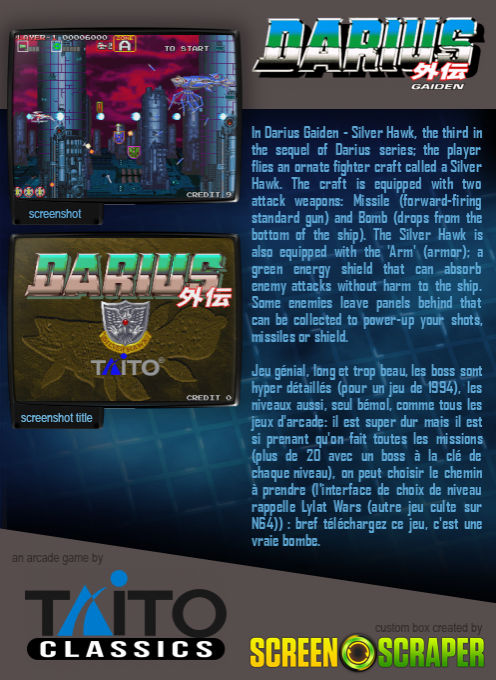 Darius Gaiden : Silver Hawk - Dos