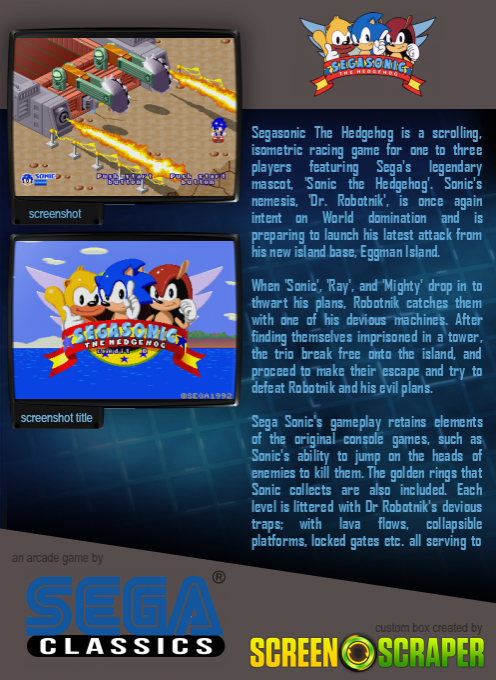 Segasonic The Hedgehog - Dos