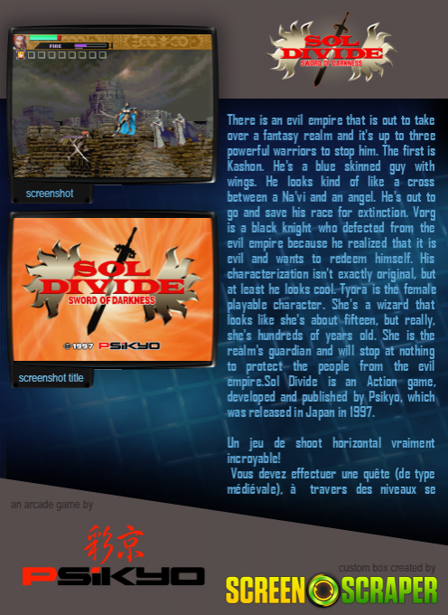 Sol Divide: Sword of Darkness - Dos