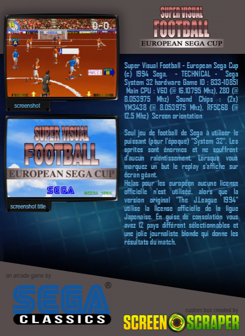 Super Visual Football: European Sega Cup dos