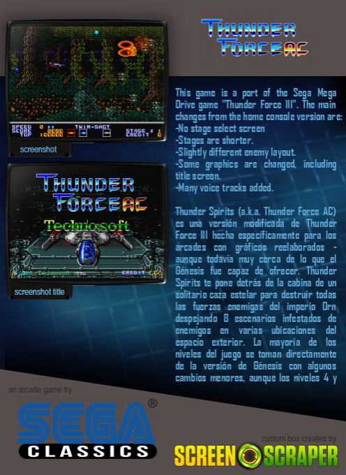 Thunder Force AC - Dos