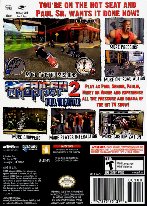 American Chopper 2 : Full Throttle - Dos