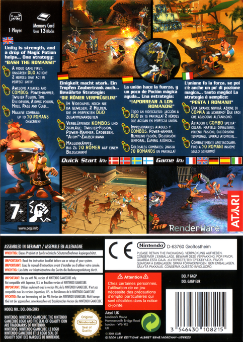 Astérix And Obélix XXL dos