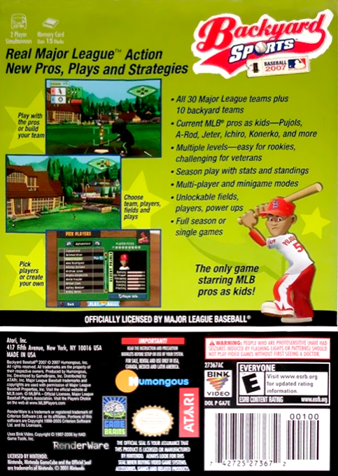 Backyard Sports : Baseball 2007 - Dos