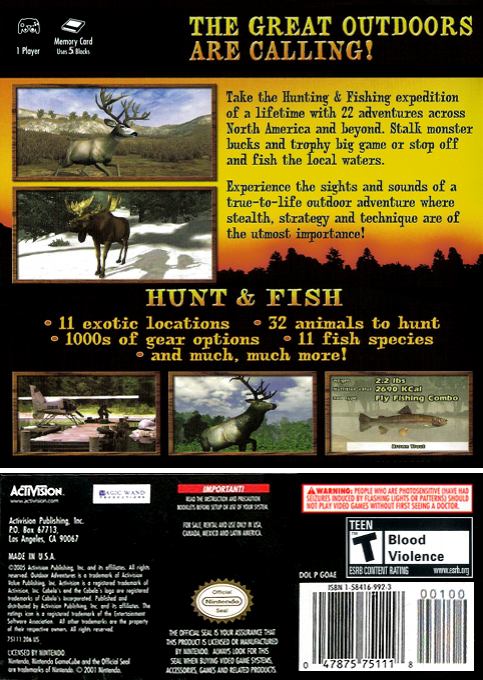 Cabela's Outdoor Adventures - Dos