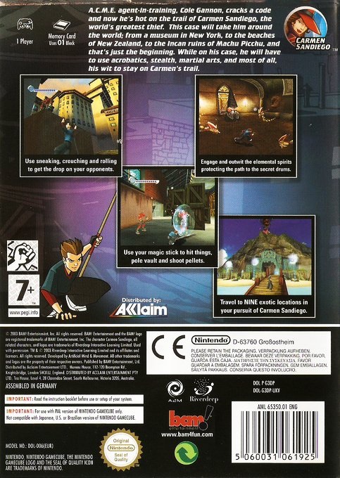 Carmen Sandiego : Le Secret Des Tam-Tams Volés - Dos