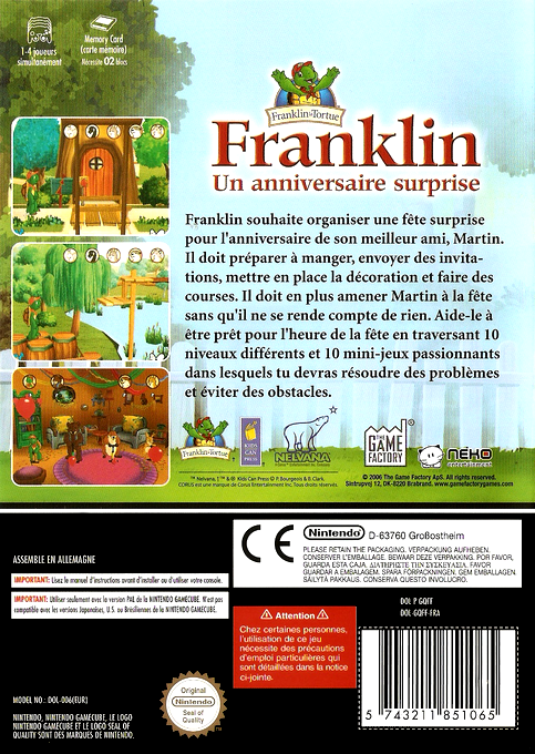 Franklin : Un Anniversaire Surprise dos