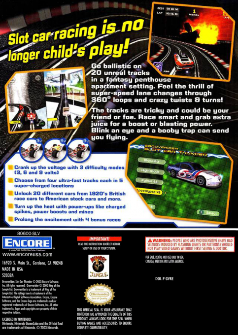 Grooverider : Slot Car Thunder - Dos